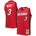Dwyane Wade Miami Heat M & N Hardwood Classics Swingman Jersey - Red Basketball TJS0618