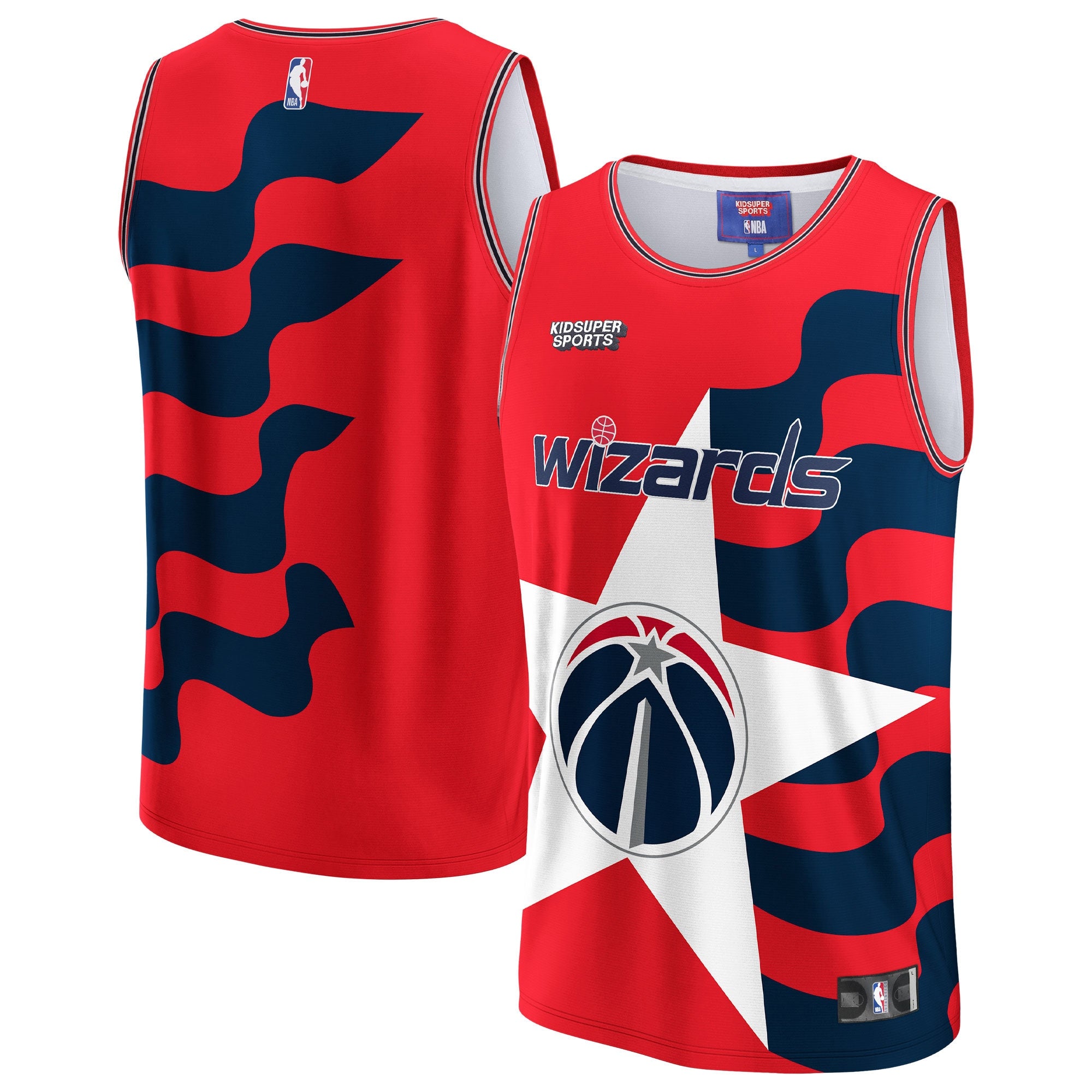 Washington Wizards & KidSuper Studios by Unisex Hometown Jersey - Red Basketball TJS0597