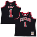 Derrick Rose Chicago Bulls M & N Big & Tall 2010/11 Swingman Jersey - Black Basketball TJS0628