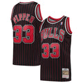 Scottie Pippen Chicago Bulls M & N Hardwood Classics Swingman Jersey - Black Basketball TJS0656