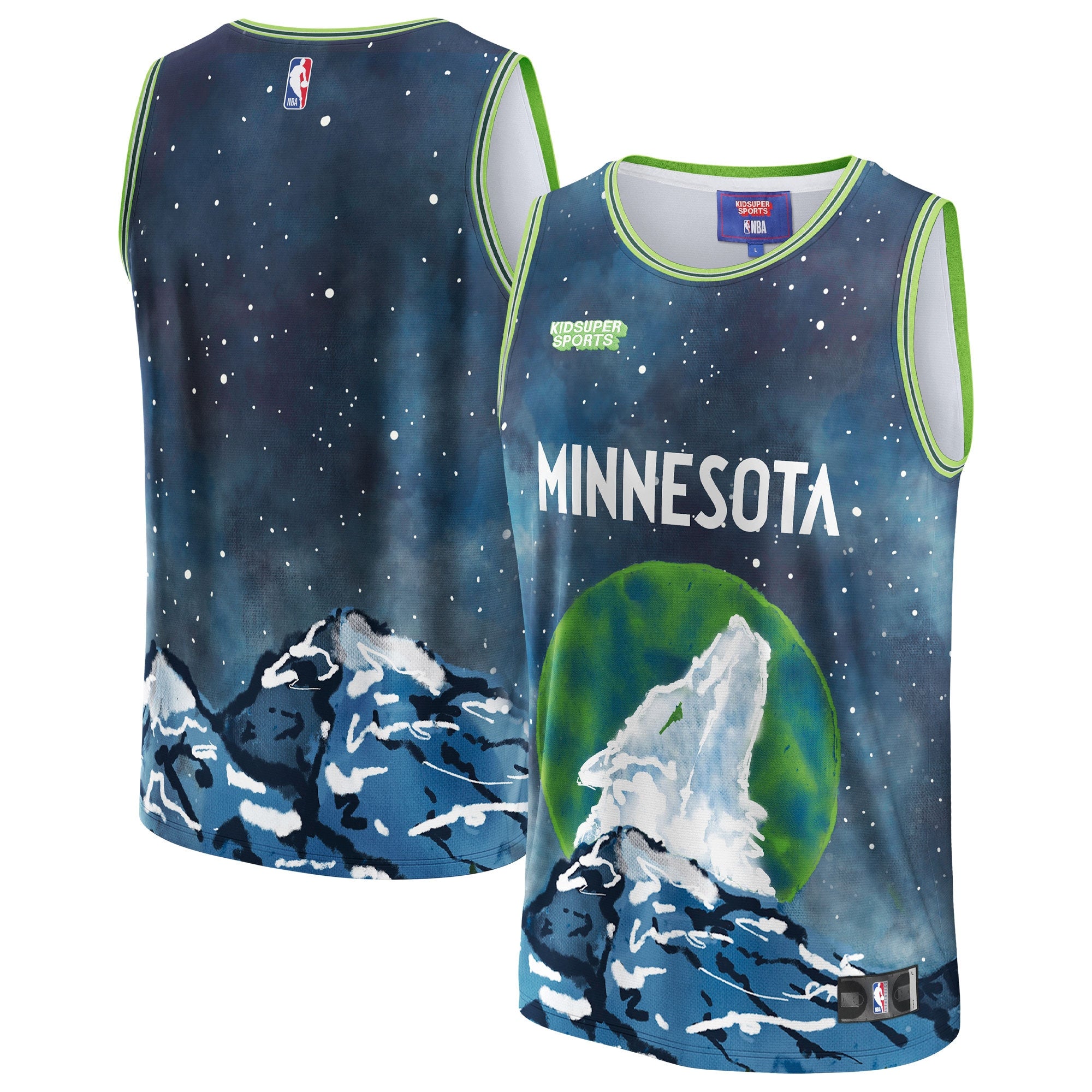 Minnesota Timberwolves & KidSuper Studios by Unisex Hometown Jersey - Blue Basketball TJS0595