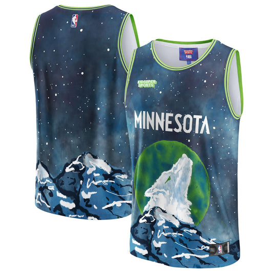 Minnesota Timberwolves & KidSuper Studios by Unisex Hometown Jersey - Blue Basketball TJS0595