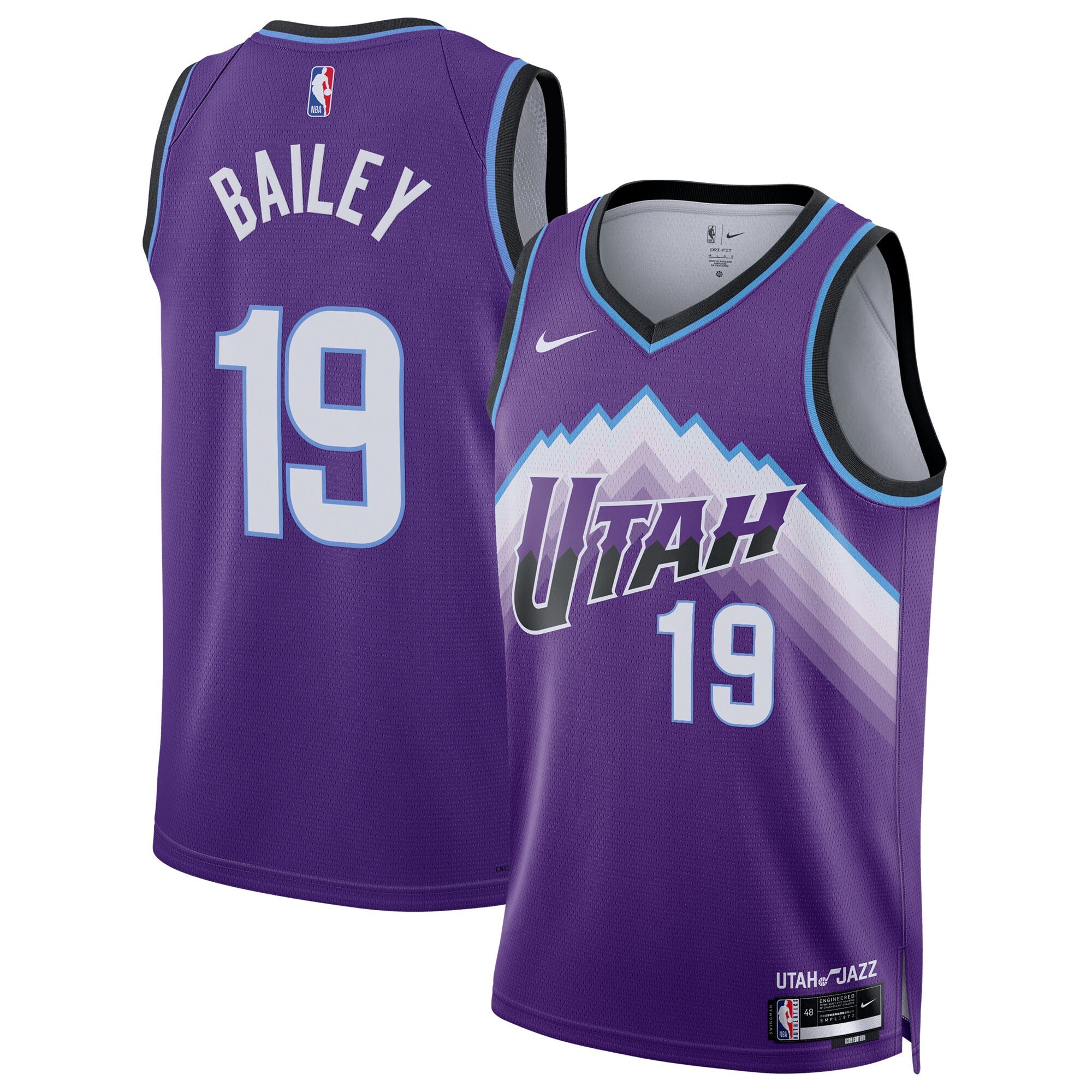 Ace Bailey Utah Jazz Unisex Swingman Jersey - Icon Edition - Purple Basketball TJS0711