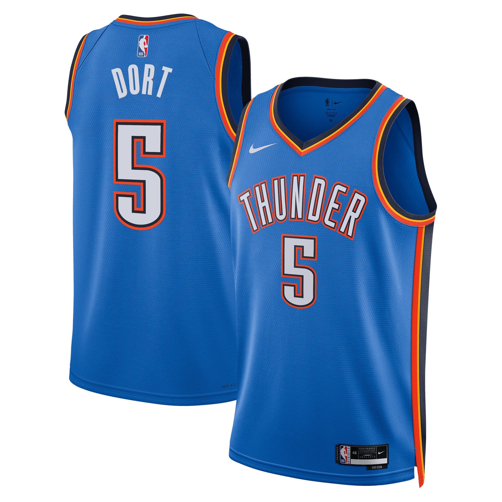 Luguentz Dort Oklahoma City Thunder Unisex Swingman Jersey - Icon Edition - Blue Basketball TJS0613