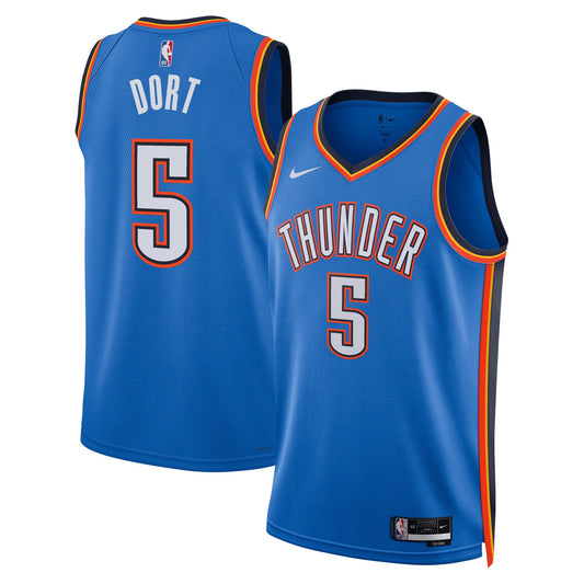 Luguentz Dort Oklahoma City Thunder Unisex Swingman Jersey - Icon Edition - Blue Basketball TJS0613