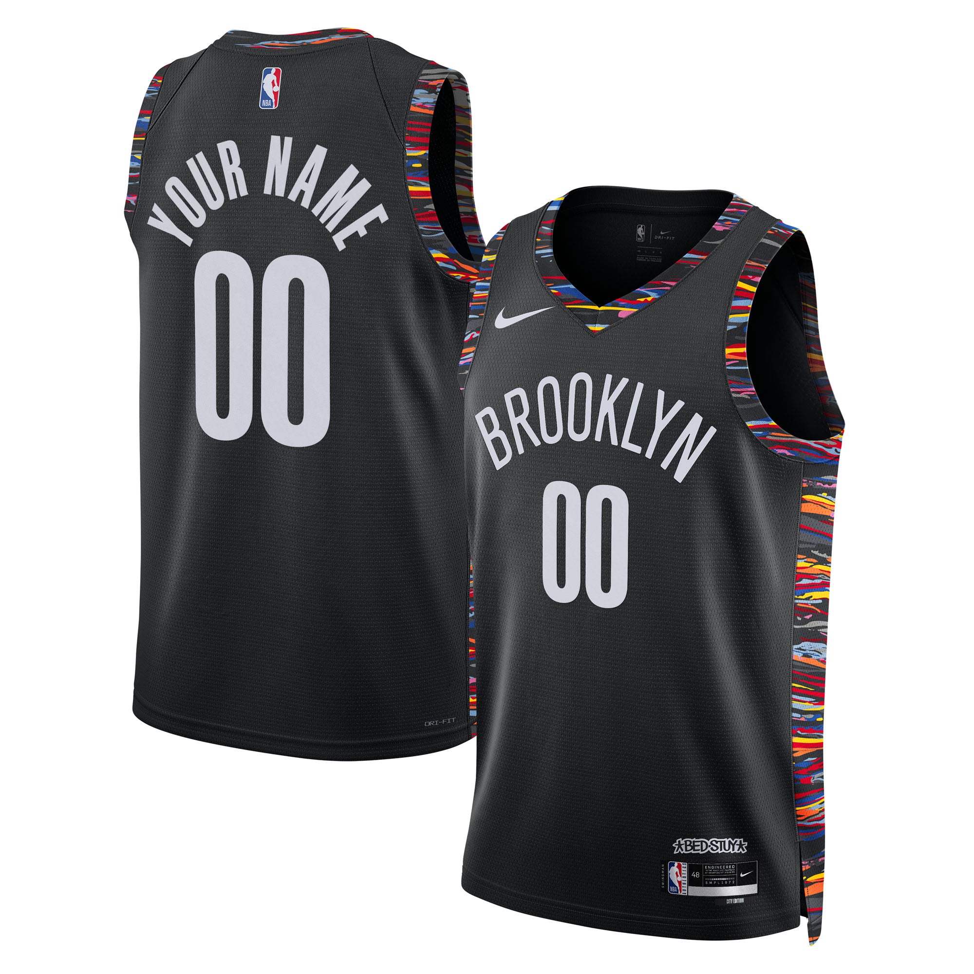 Brooklyn Nets Unisex 2025/26 City Edition Swingman Custom Jersey - Black Basketball TJS0617