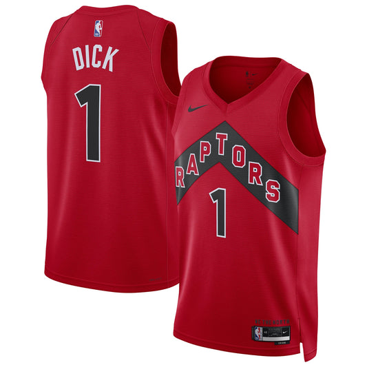 Gradey Dick Toronto Raptors Unisex Swingman Player Jersey - Icon Edition - Red Basketball TJS0794