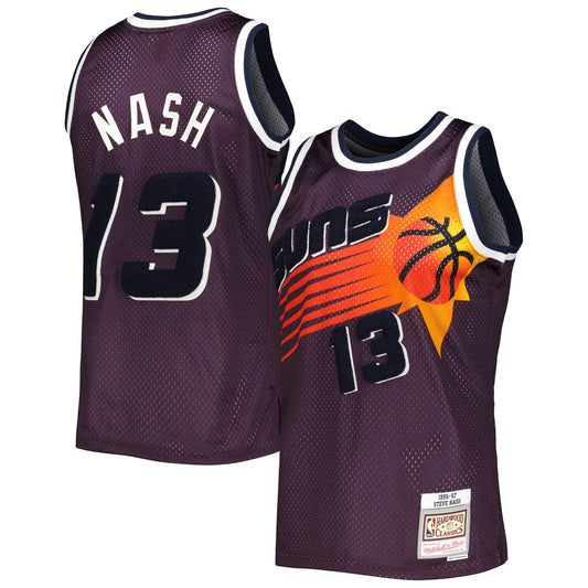 Steve Nash Phoenix Suns M & N 1996/97 Hardwood Classics Off-Court Swingman Jersey - Purple Basketball TJS0740