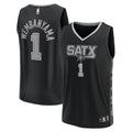 Victor Wembanyama San Antonio Spurs Fast Break Player Jersey - Statement Edition - Black Basketball TJS0863