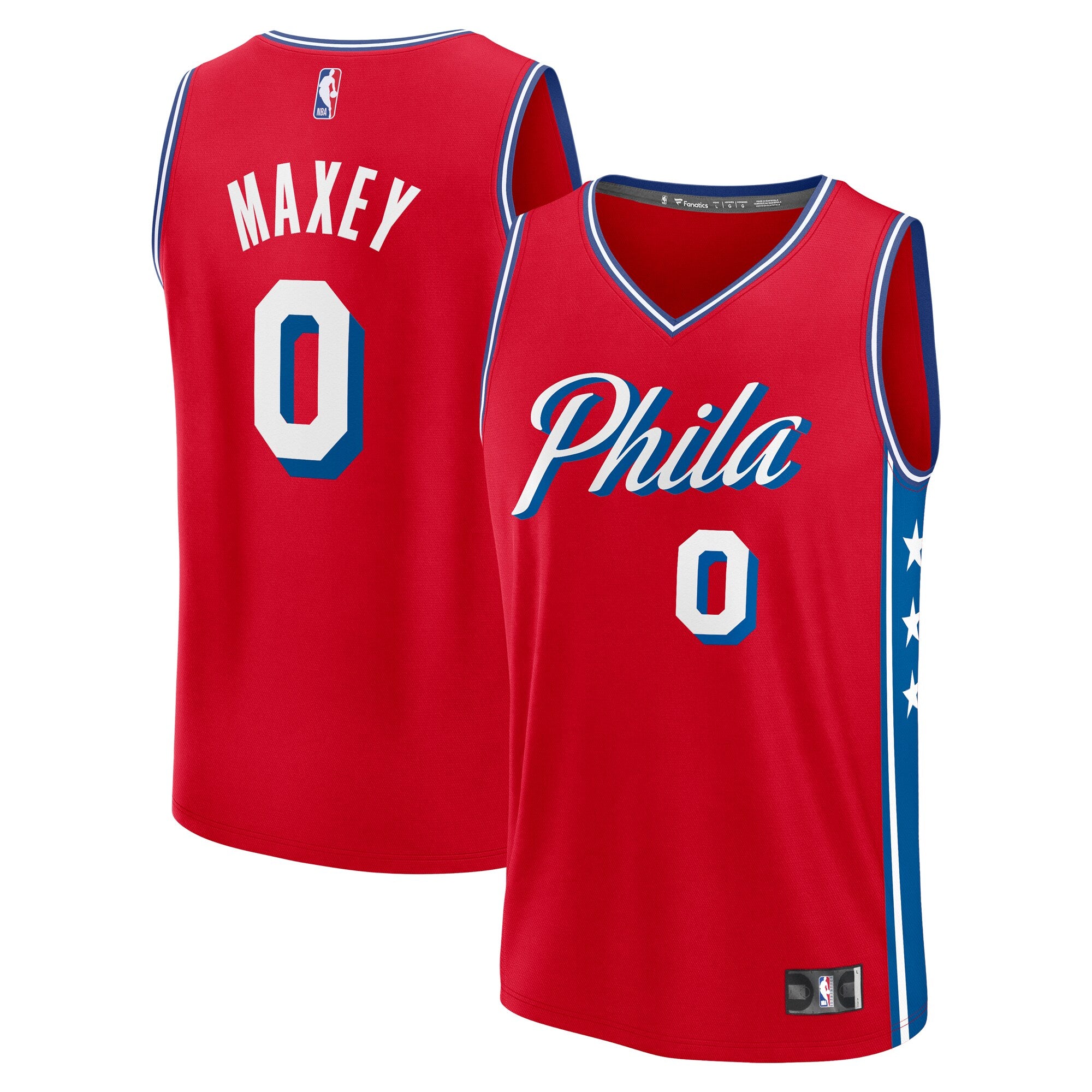 Tyrese Maxey Philadelphia 76ers Fast Break Replica Player Jersey - Statement Edition - Red Basketball TJS0692