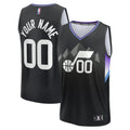 Utah Jazz Fast Break Custom Jersey - Statement Edition - Black Basketball TJS0809