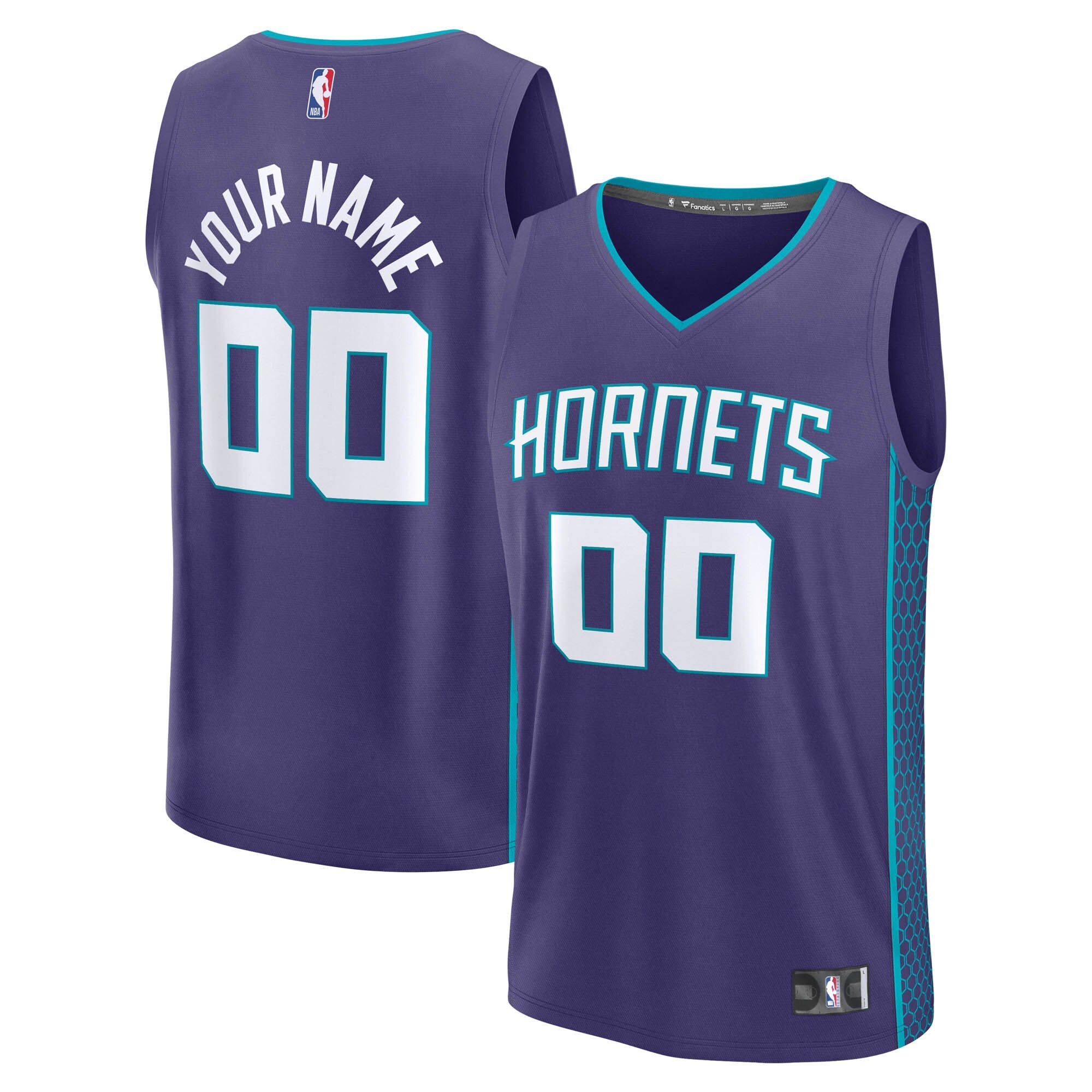 Charlotte Hornets Fast Break Custom Jersey - Icon Edition - Purple Basketball TJS0735