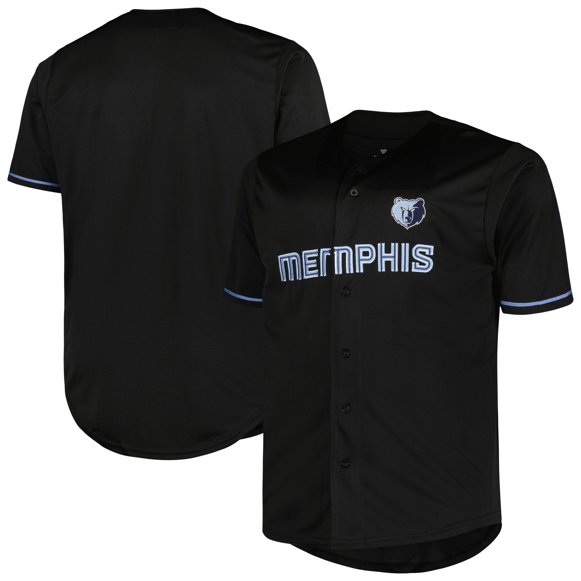 Memphis Grizzlies Profile Big & Tall Pop Jersey - Black Basketball TJS0686