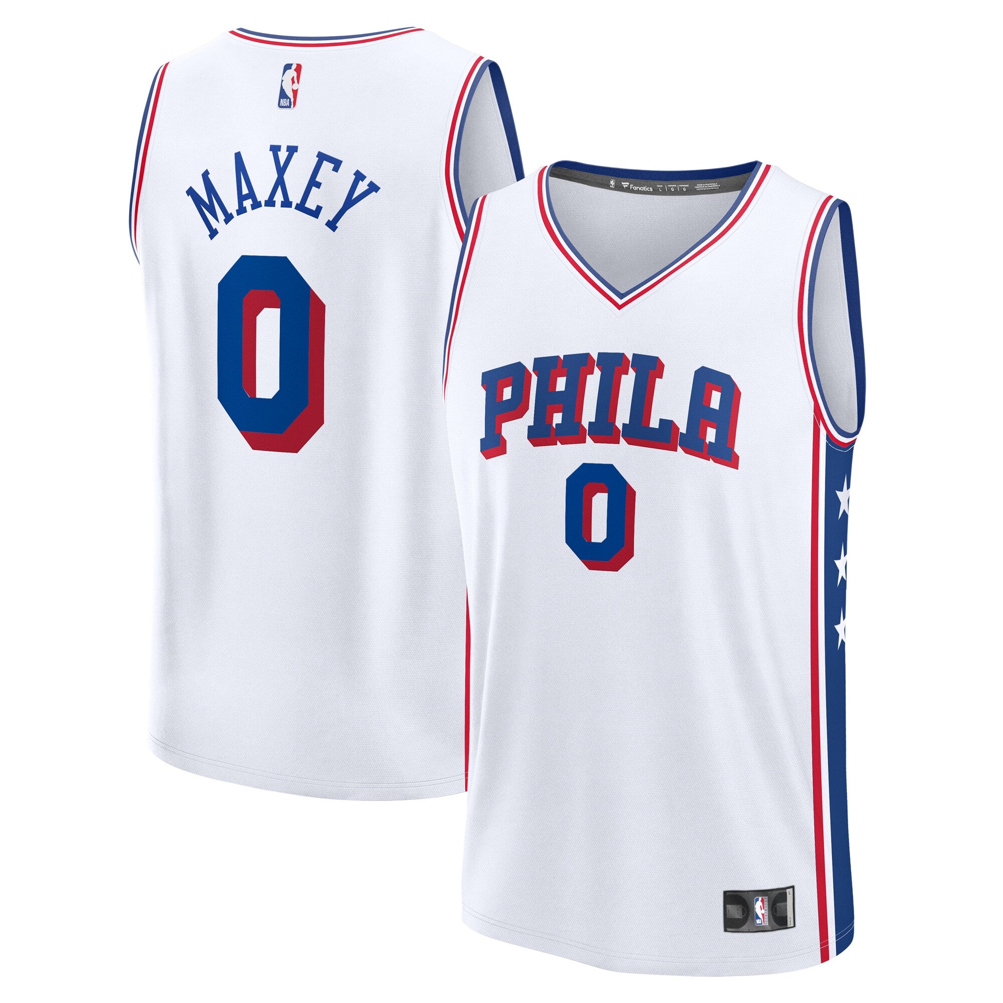Tyrese Maxey Philadelphia 76ers Fast Break Replica Player Jersey - Association Edition - White Basketball TJS0862