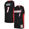 Chris Bosh Miami Heat M & N 2012/13 Hardwood Classics Swingman Jersey - Black Basketball TJS0857