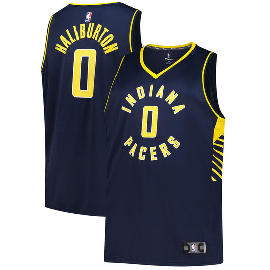 Tyrese Haliburton Indiana Pacers Big & Tall Fast Break Jersey - Icon Edition - Navy Basketball TJS0710