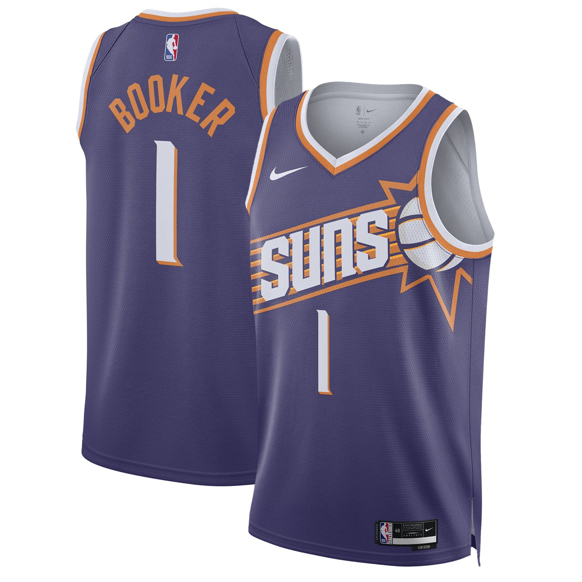 Devin Booker Phoenix Suns Unisex Swingman Jersey - Icon Edition - Purple Basketball TJS0702