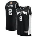 Dylan Harper San Antonio Spurs 2026 Finals Patch Fast Break Jersey - Icon Edition - Black Basketball TJS0804