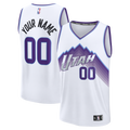 Utah Jazz Fast Break Replica Custom Jersey - White - Association Edition Basketball TJS0749