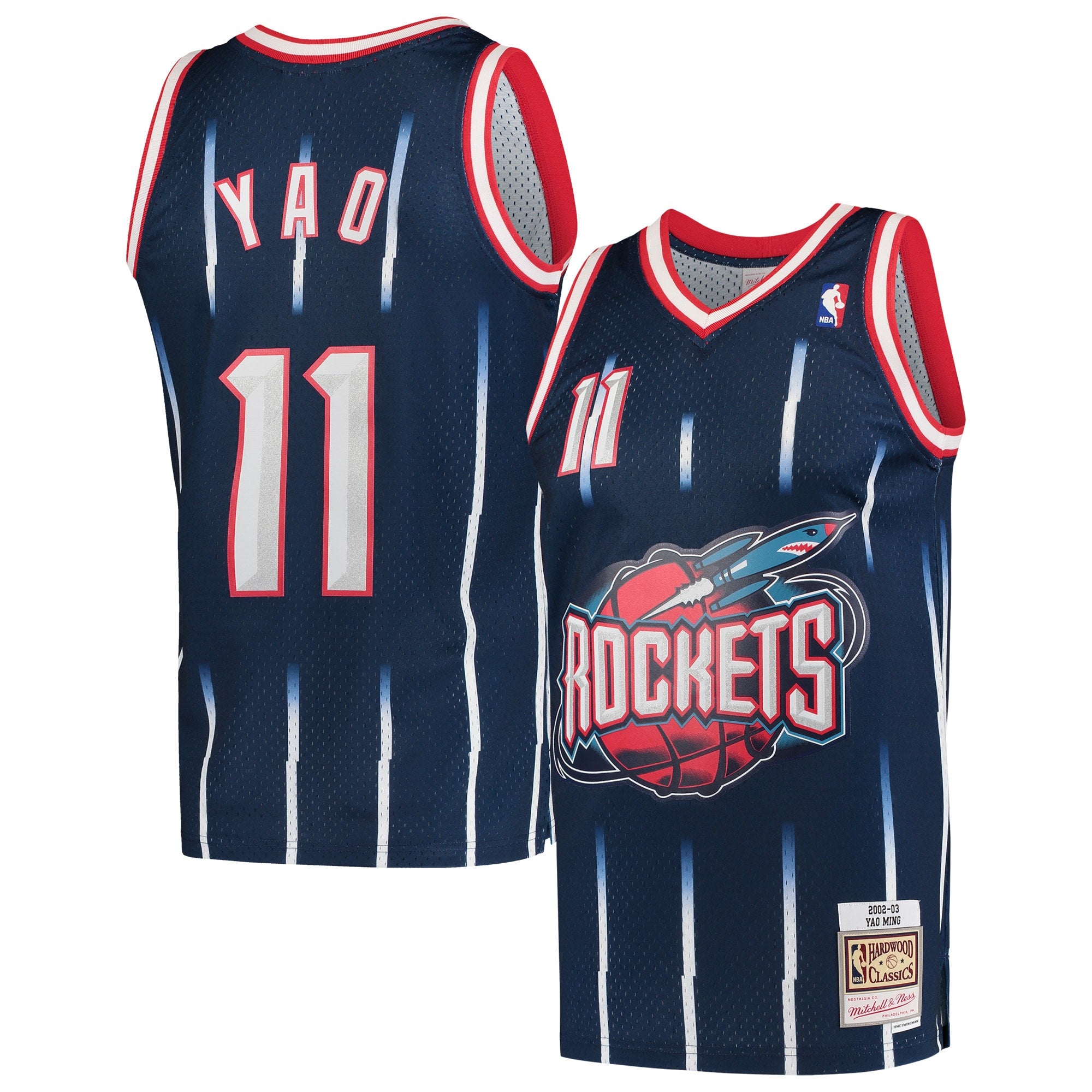 Yao Ming Houston Rockets M & N 2002/03 Hardwood Classics Swingman Jersey - Navy Basketball TJS0737