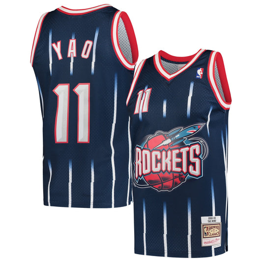 Yao Ming Houston Rockets M & N 2002/03 Hardwood Classics Swingman Jersey - Navy Basketball TJS0737