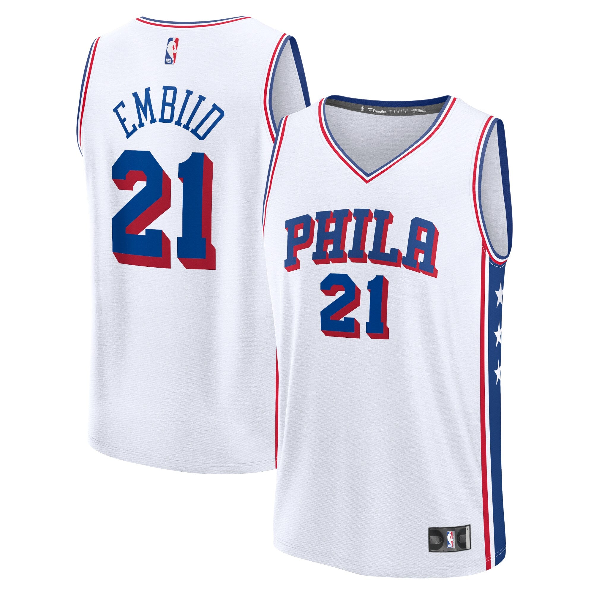 Joel Embiid Philadelphia 76ers Fast Break Replica Player Jersey - Association Edition - White Basketball TJS0704