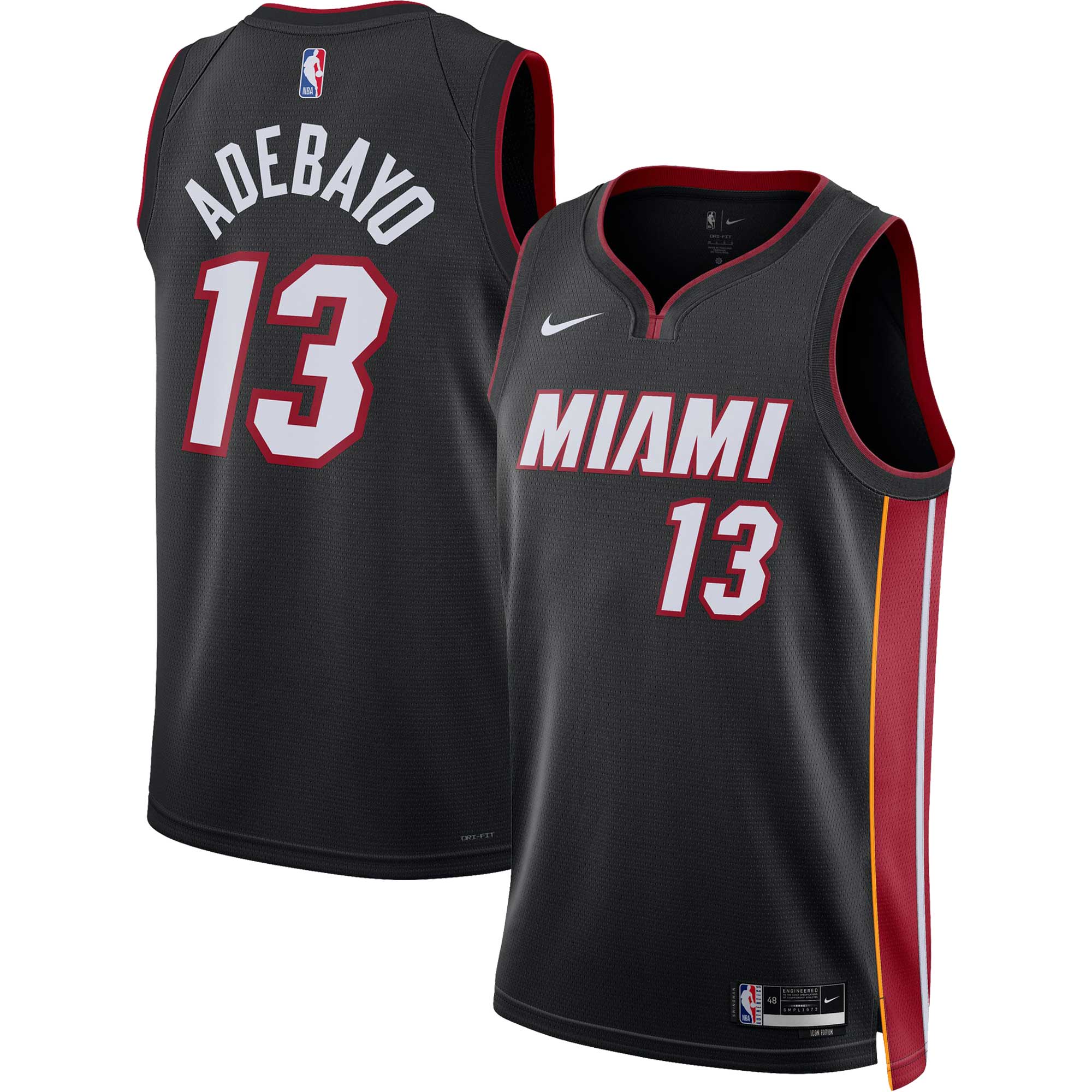 Bam Adebayo Miami Heat Unisex Swingman Jersey - Icon Edition - Black Basketball TJS1084
