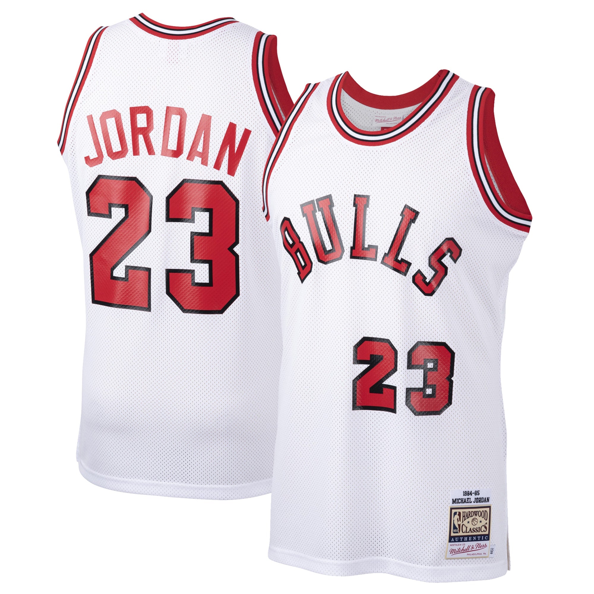 Michael Jordan Chicago Bulls M & N 1984/85 Hardwood Classics Rookie Jersey - White Basketball TJS1097