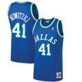 Dirk Nowitzki Dallas Mavericks M & N 1998/99 Hardwood Classics Swingman Jersey - Blue Basketball TJS1082