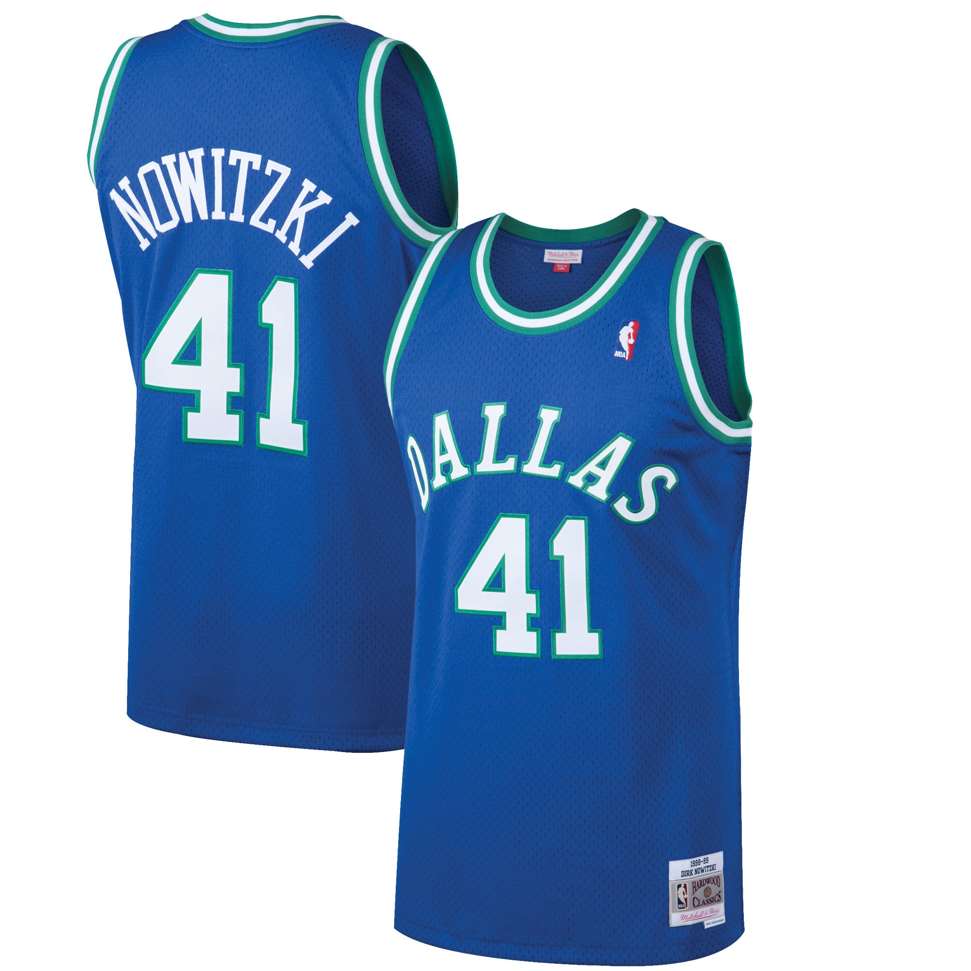 Dirk Nowitzki Dallas Mavericks M & N 1998/99 Hardwood Classics Swingman Jersey - Blue Basketball TJS1082