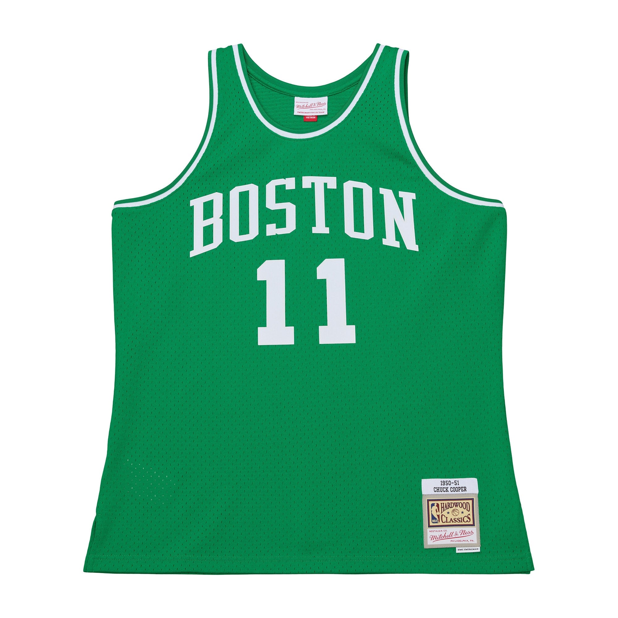 Chuck Cooper Boston Celtics M & N 1950-51 Pioneers Swingman Jersey - Kelly Green Basketball TJS1087