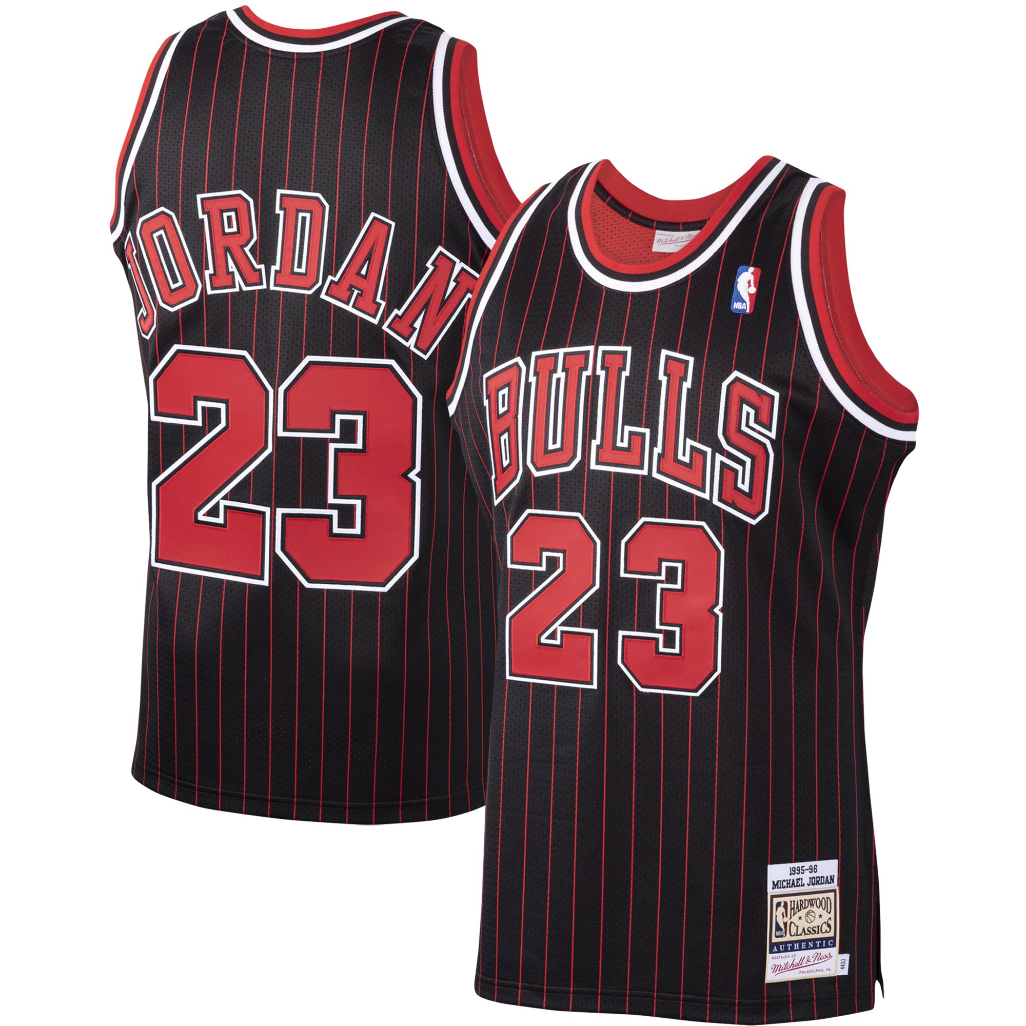 Michael Jordan Chicago Bulls M & N 1995/96 Hardwood Classics Jersey - Black Basketball TJS1003