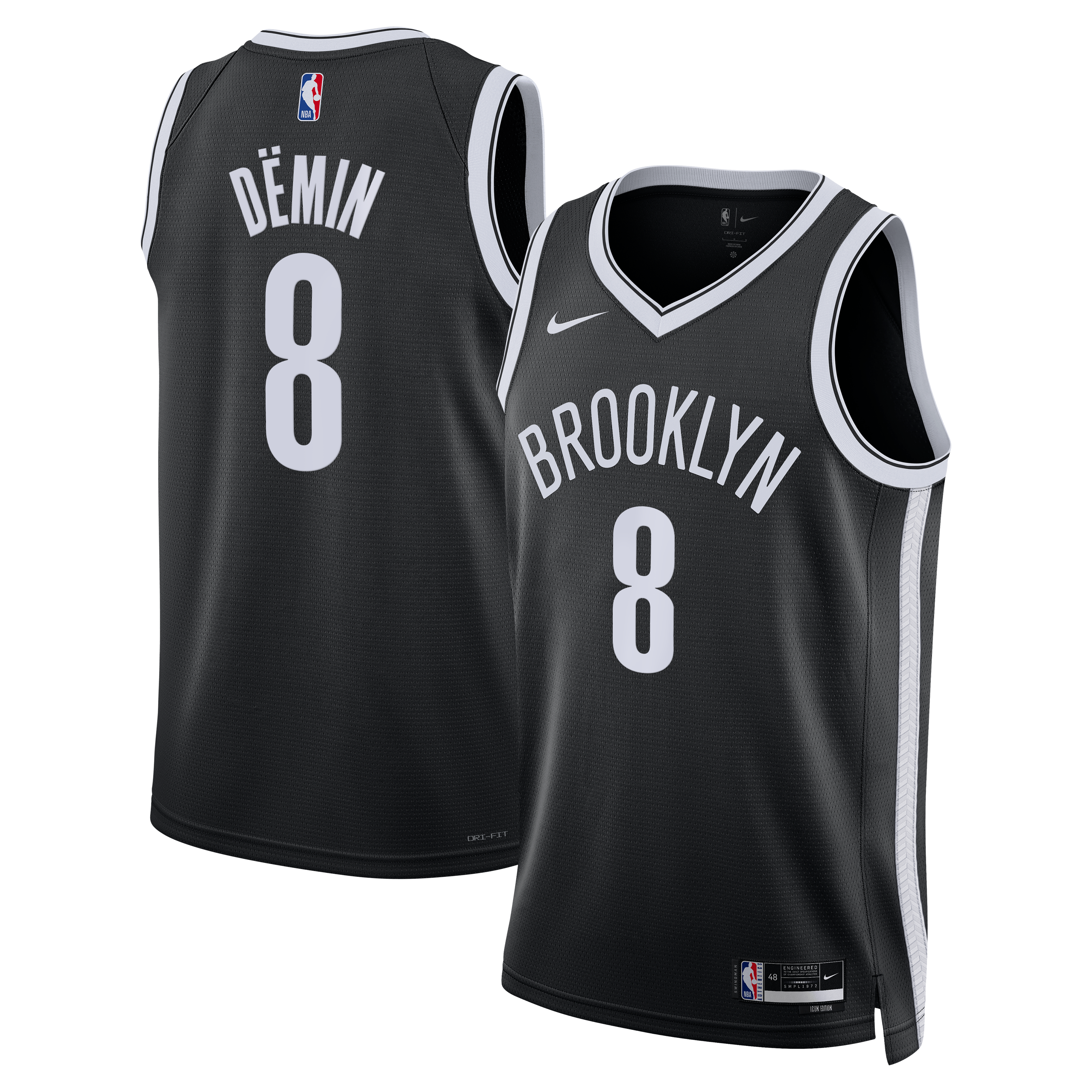 Egor D�min Brooklyn Nets Unisex Swingman Jersey - Icon Edition - Black Basketball TJS0940