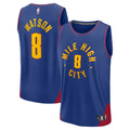 Peyton Watson Denver Nuggets Fast Break Replica Player Jersey - Statement Edition - Blue Basketball TJS1021