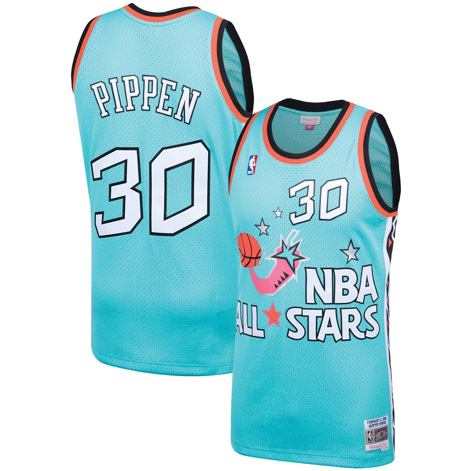 Scottie Pippen Eastern Conference M & N Hardwood Classics 1996 All-Star Game Swingman Jersey - Teal Basketball TJS1046