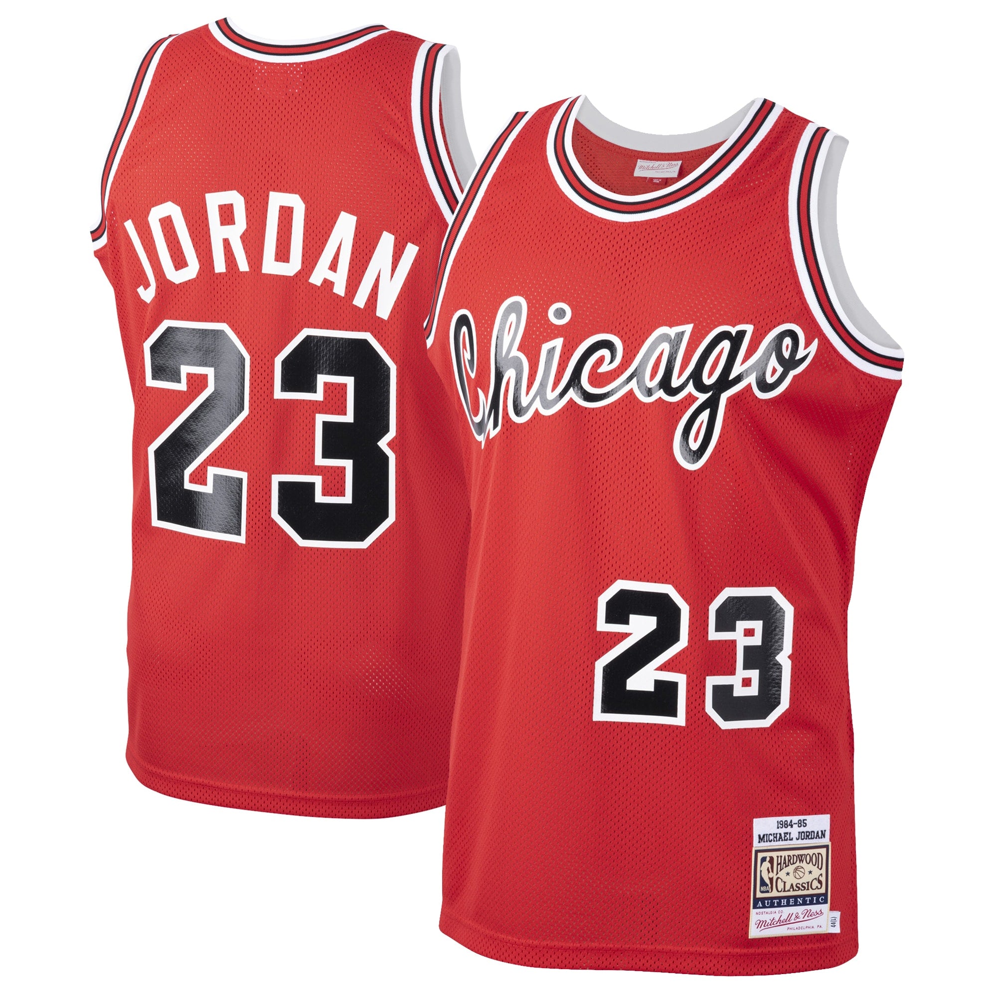 Michael Jordan Chicago Bulls M & N 1984/85 Hardwood Classics Rookie Jersey - Red Basketball TJS1049