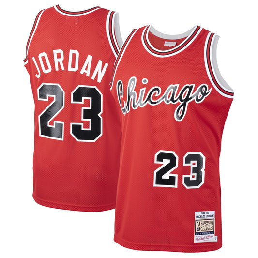 Michael Jordan Chicago Bulls M & N 1984/85 Hardwood Classics Rookie Jersey - Red Basketball TJS1049