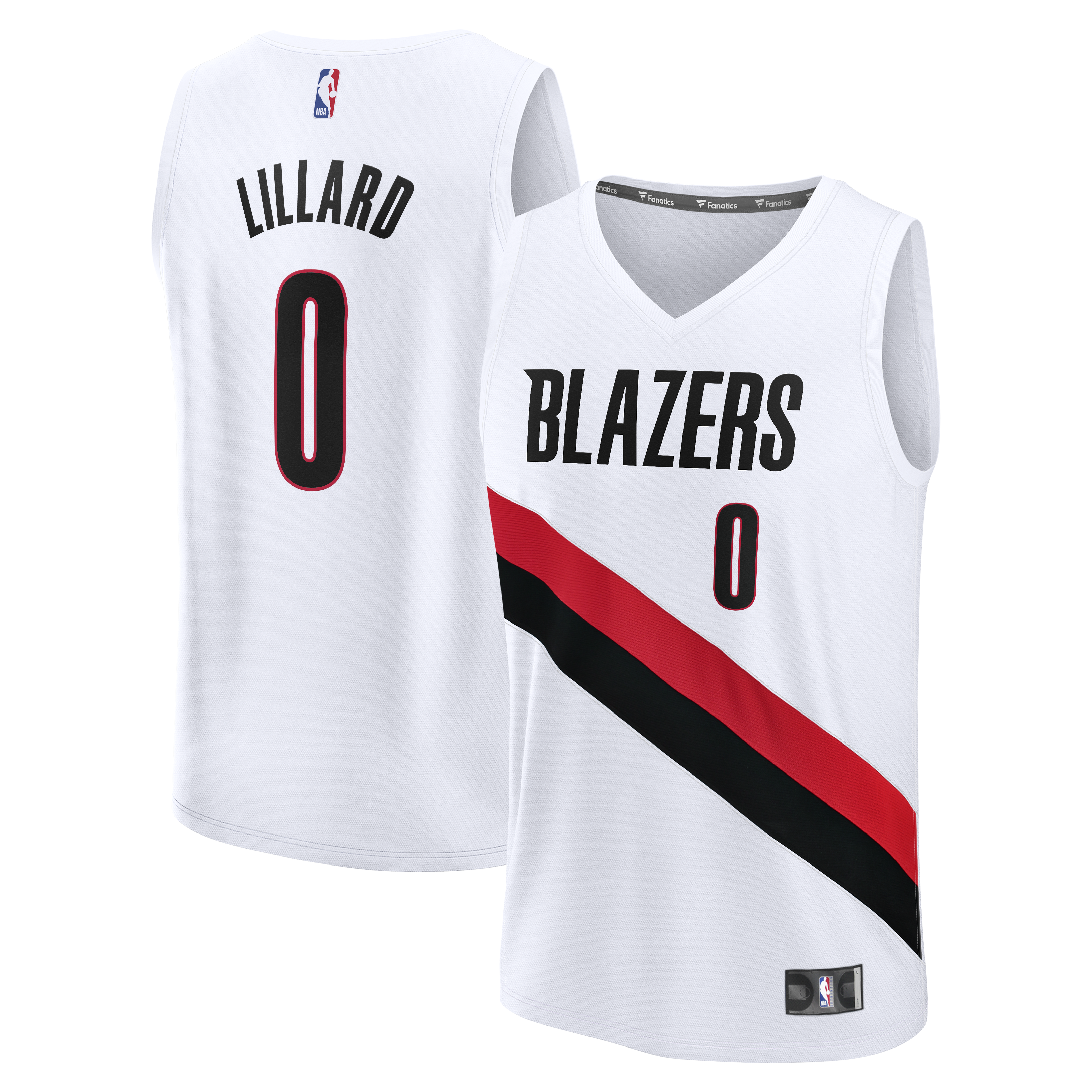 Damian Lillard Portland Trail Blazers Fast Break Replica Jersey - White - Association Edition Basketball TJS0873