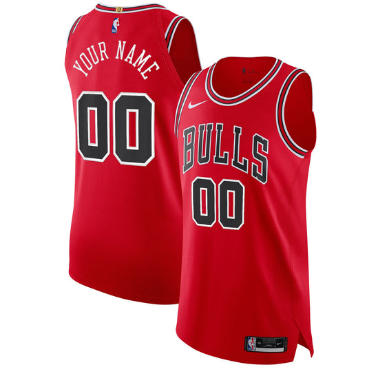 Chicago Bulls Custom Jersey Red - Icon Edition Basketball TJS0883