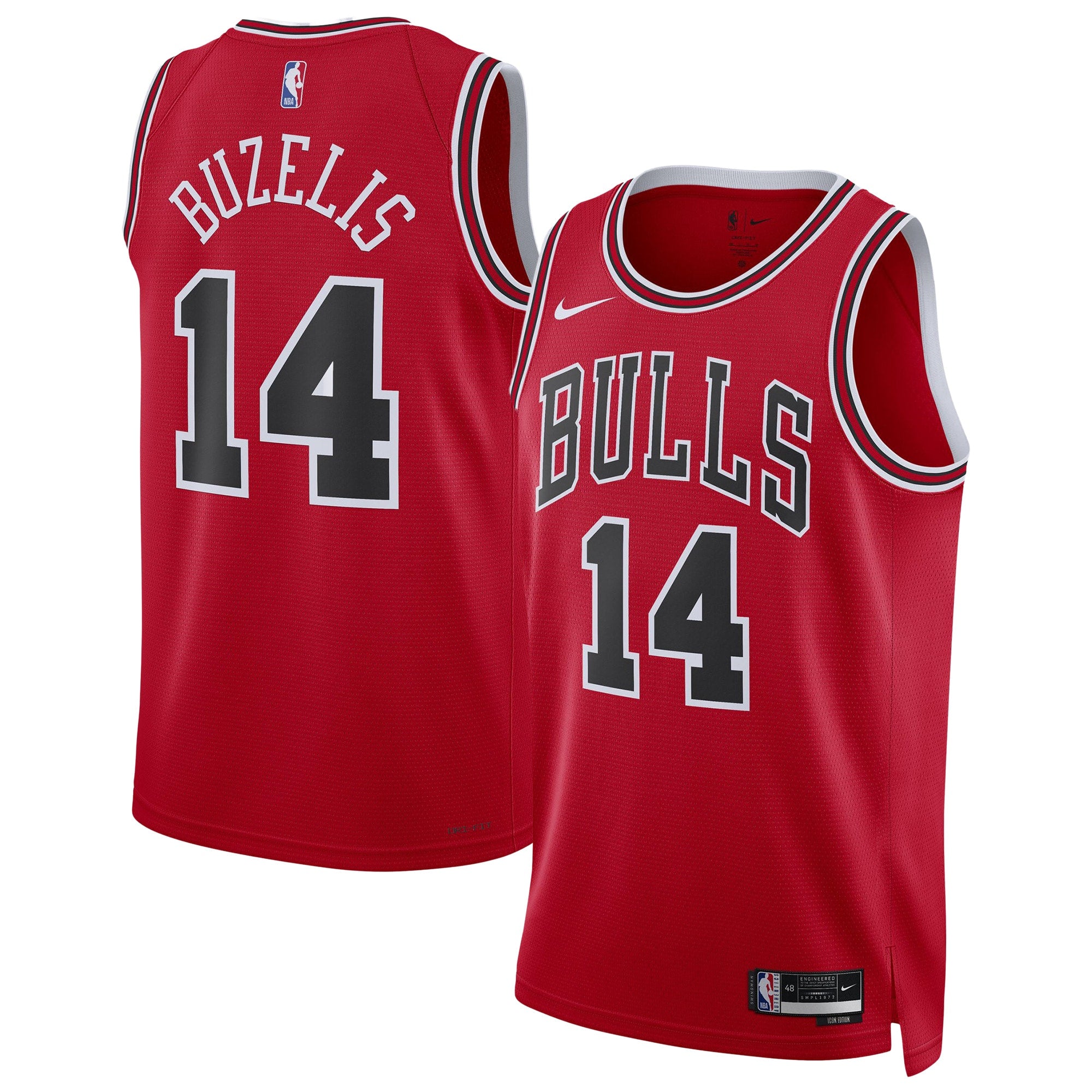 Matas Buzelis Chicago Bulls Unisex Swingman Player Jersey - Icon Edition - Red Basketball TJS0961