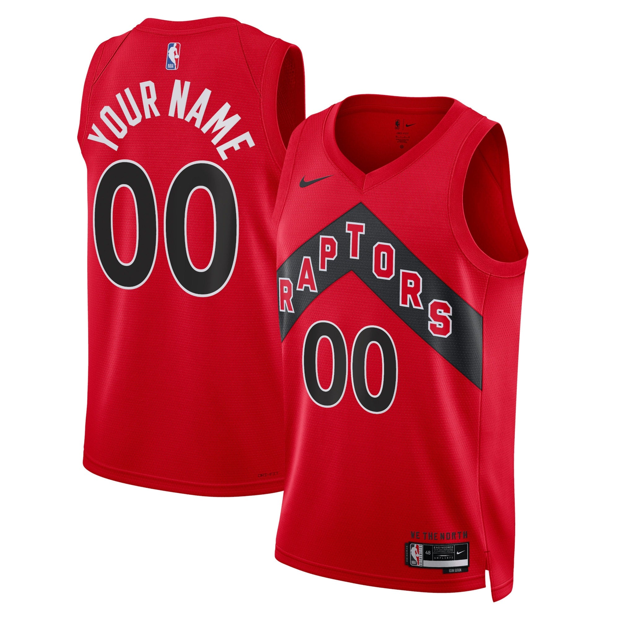 Toronto Raptors Unisex Swingman Custom Jersey Red - Icon Edition Basketball TJS1017