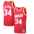 Hakeem Olajuwon Houston Rockets M & N 1993/94 Hardwood Classics Swingman Jersey - Red Basketball TJS1068