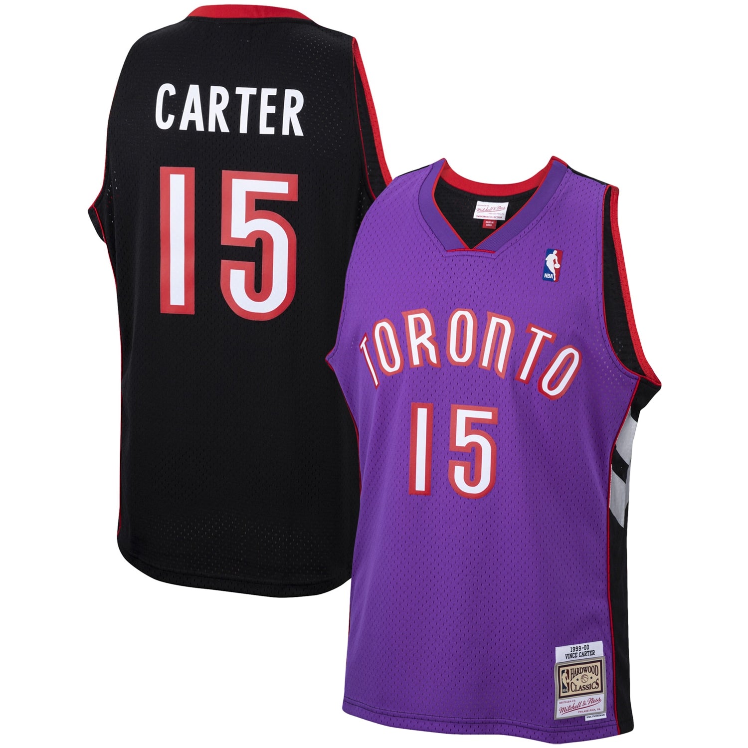 Vince Carter Toronto Raptors M & N 1999/00 Hardwood Classics Swingman Jersey - Purple Basketball TJS0919