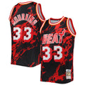Alonzo Mourning Miami Heat M & N 1996/97 Hardwood Classics Marble Swingman Jersey - Black Basketball TJS0880