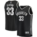 Nicolas Claxton Brooklyn Nets Fast Break Replica Jersey - Icon Edition - Black Basketball TJS0973