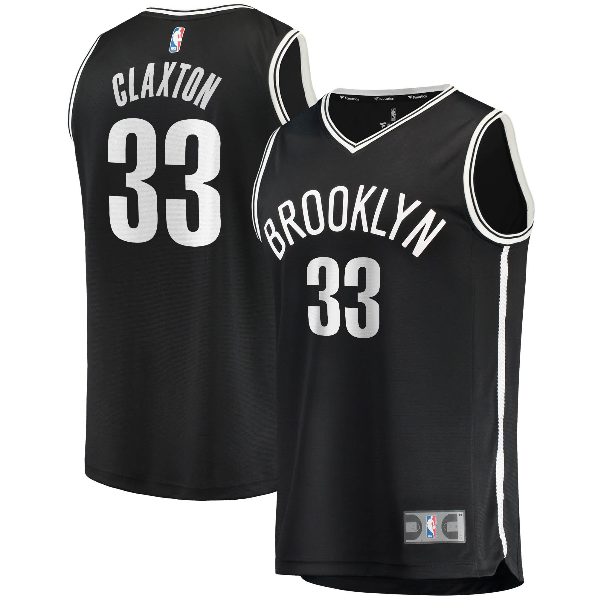 Nicolas Claxton Brooklyn Nets Fast Break Replica Jersey - Icon Edition - Black Basketball TJS0973