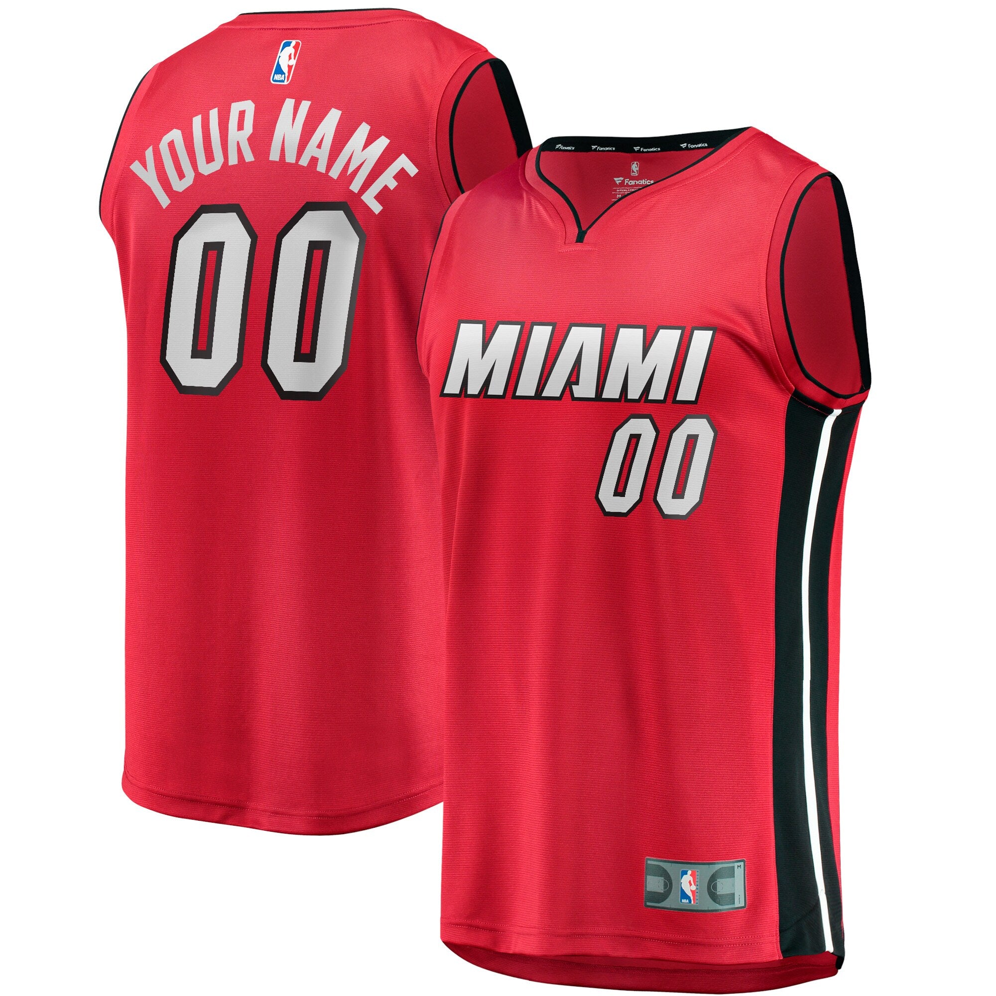 Miami Heat Fast Break Custom Jersey - Red - Statement Edition Basketball TJS1033