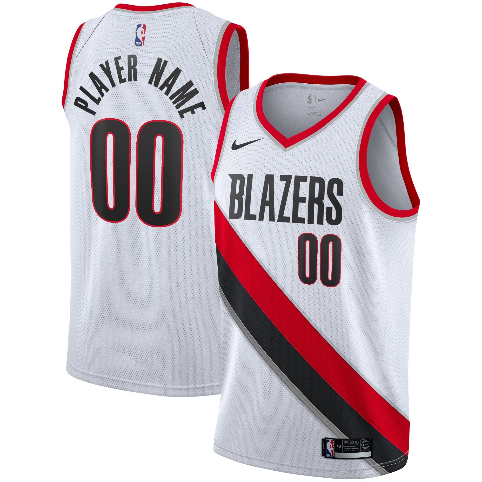 Portland Trail Blazers 2020/21 Swingman Custom Jersey - Association Edition - White Basketball TJS1101
