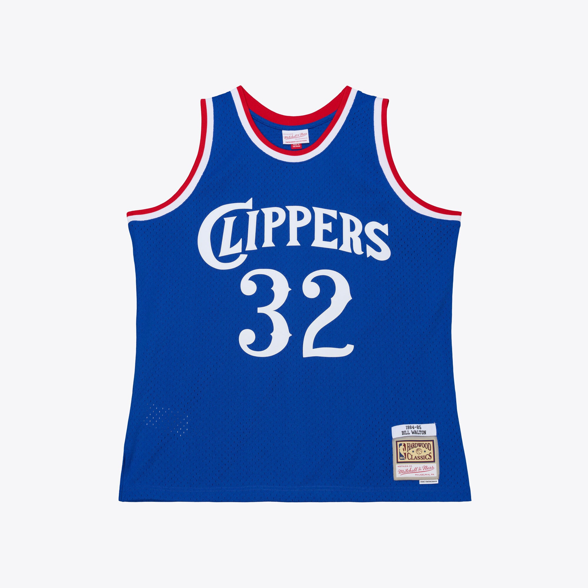Bill Walton LA Clippers M & N 1984-85 Swingman Jersey - Royal Basketball TJS1071