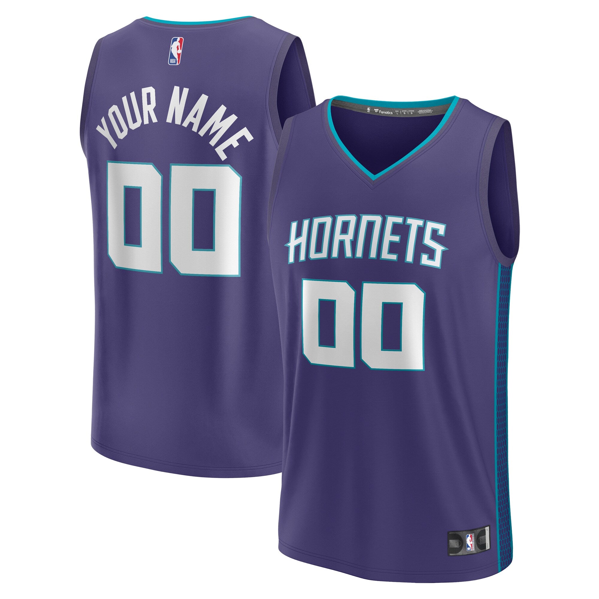 Charlotte Hornets Fast Break Custom Jersey - Purple - Statement Edition Basketball TJS1092
